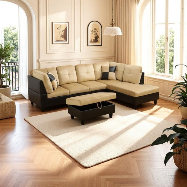 F103B Sectional + Ottoman