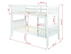 1010-3TTW Twin/Twin includes Drawers Mission Bunkbed