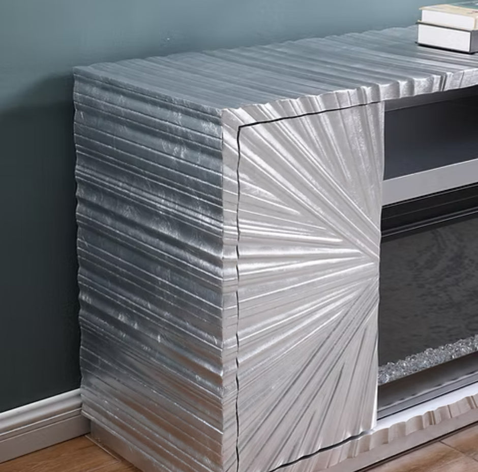 A-F06 Selene Silver Leaf Fireplace