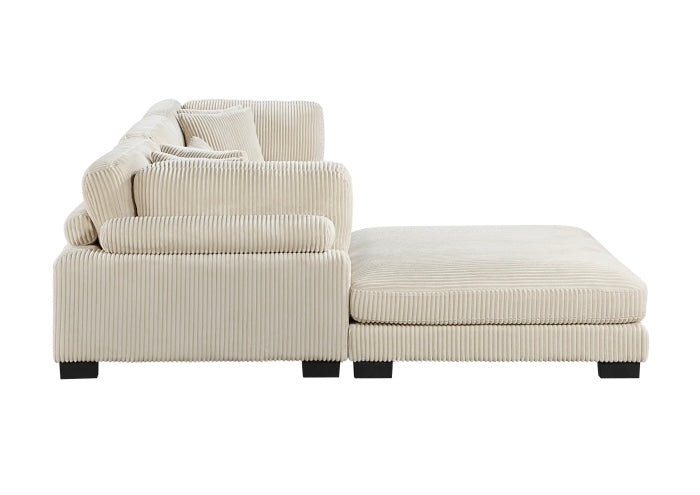 8555 4-Piece Modular Sectional with Ottoman