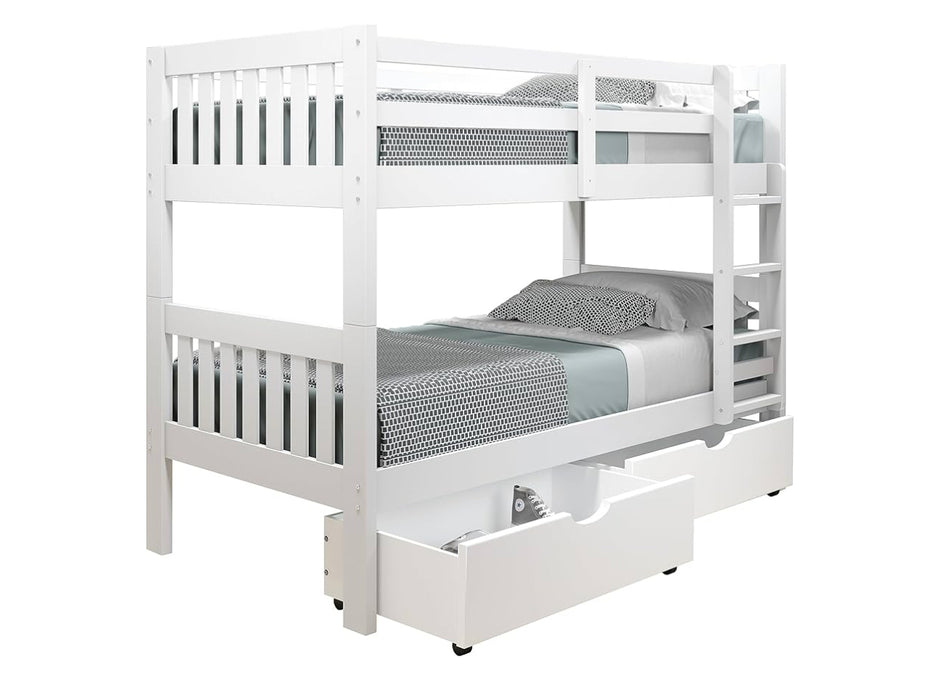 1010-3TTW Twin/Twin includes Drawers Mission Bunkbed