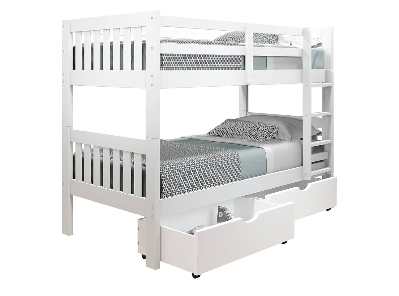 1010-3TTW Twin/Twin includes Drawers Mission Bunkbed