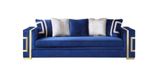 Lawrence Blue Sofa + Loveseat Set