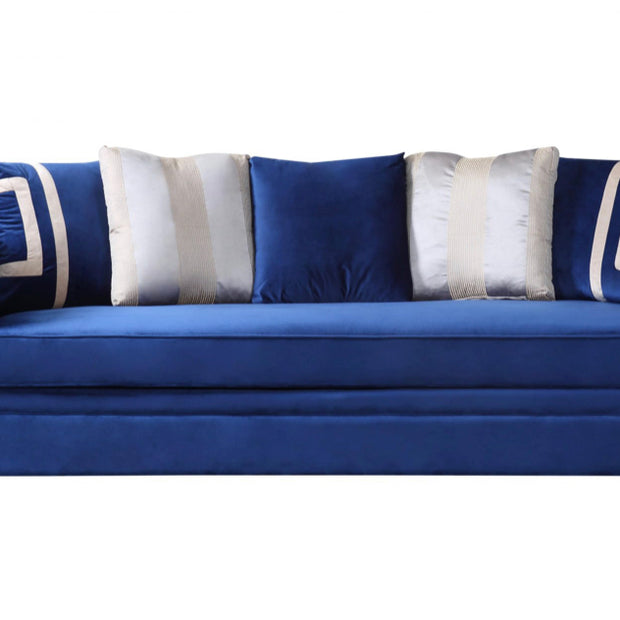 Lawrence Blue Sofa + Loveseat Set