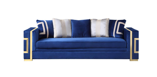 Lawrence Blue Sofa + Loveseat Set