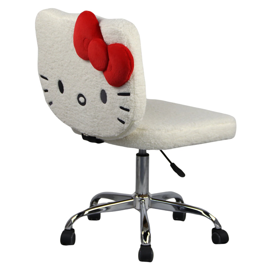 Hello Kitty Sherpa Swivel Vanity Chair