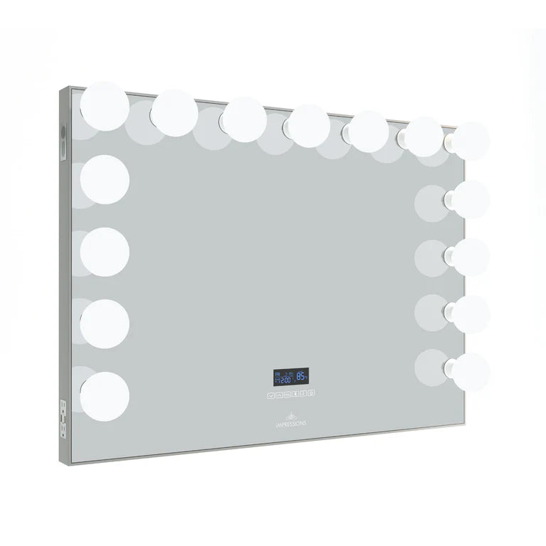 SlayStation Nebula Vanity Table with RGB Light + Vanity Mirror Bundle