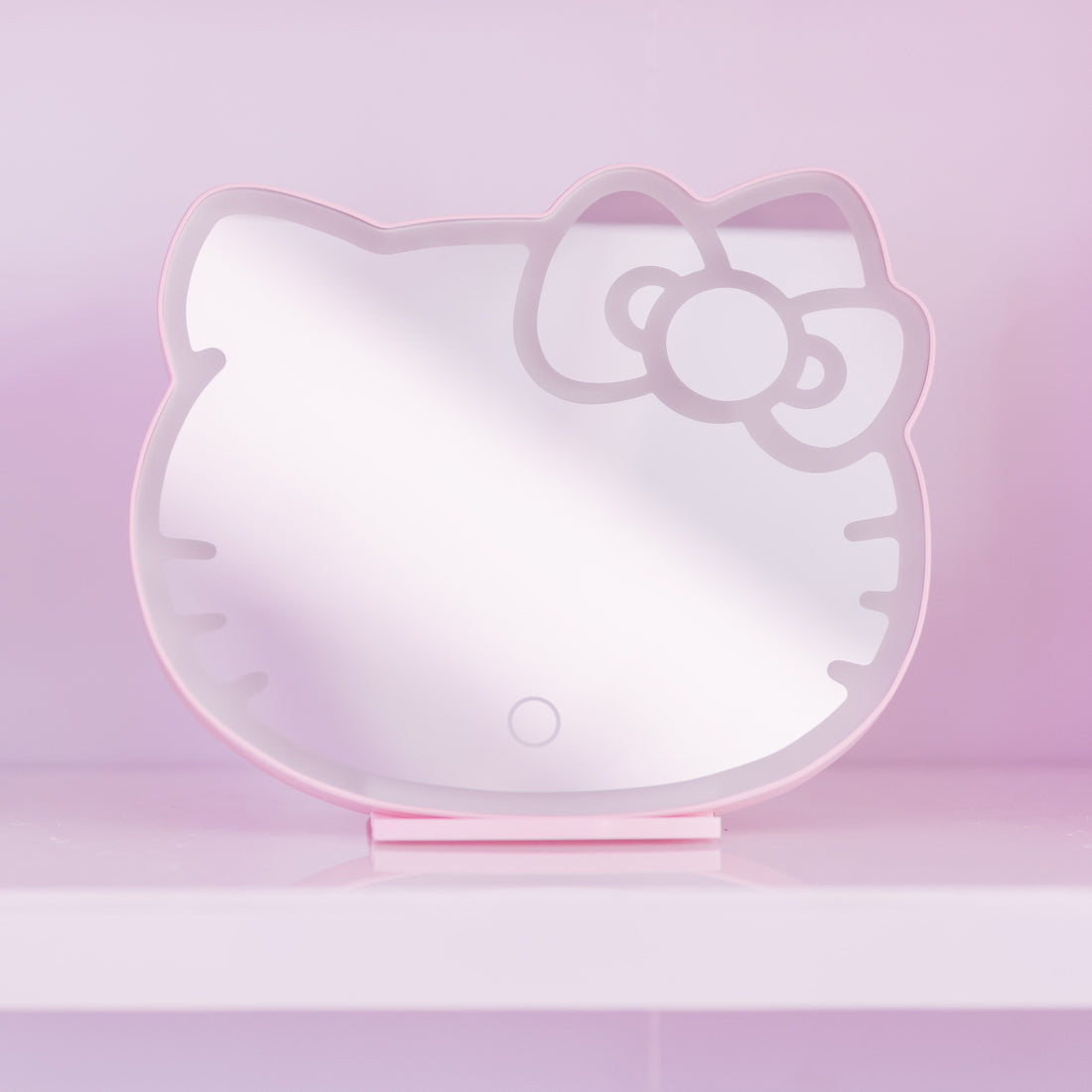 Espejo de mesa LED tricolor supercute de Hello Kitty