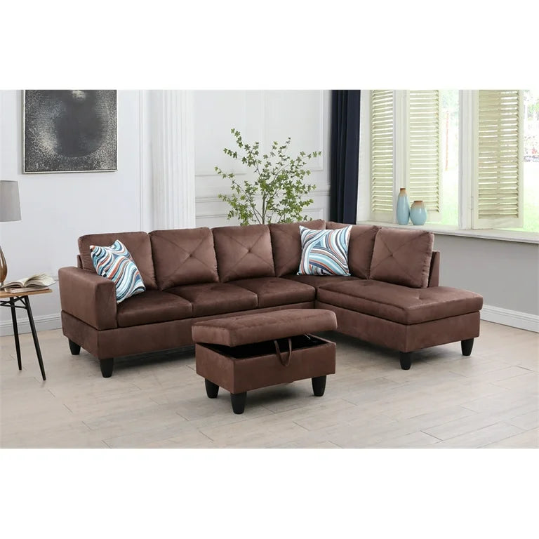 F09806B Sectional + Ottoman