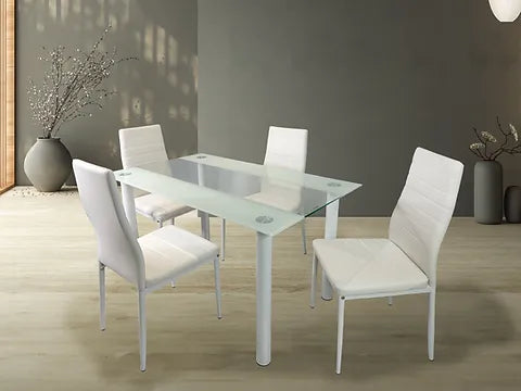 Jenna White Dining Set