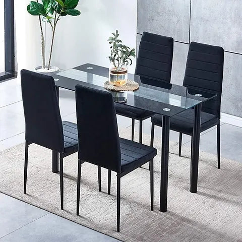 5538 Juego de comedor negro