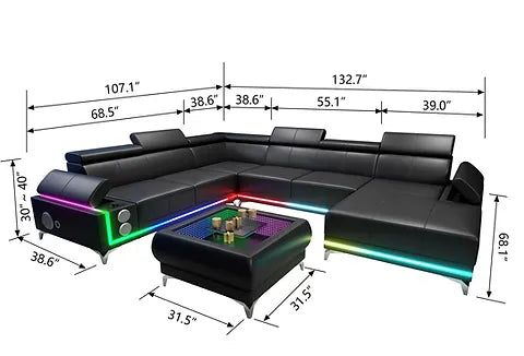 Optimus Black Sectional