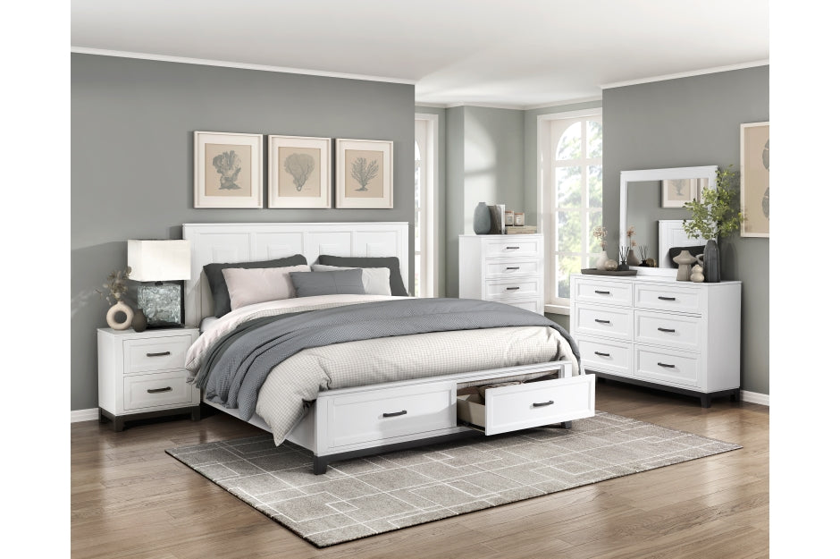 1450WH Garretson White Bedroom Set