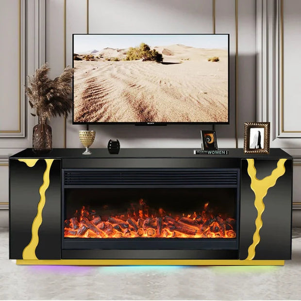 A804 TV STAND W/FIREPLACE