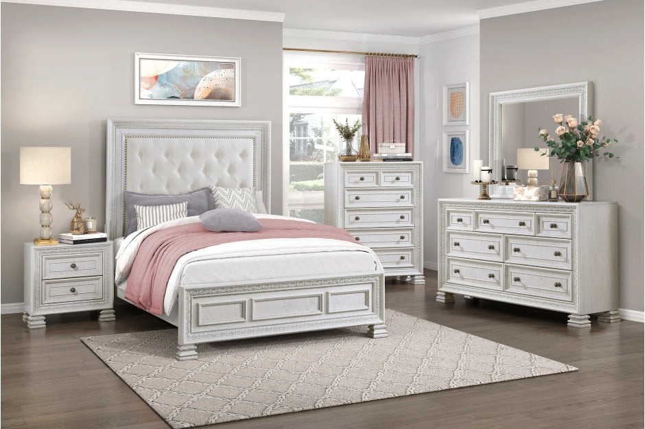 1596 Theodora White Bedroom Set