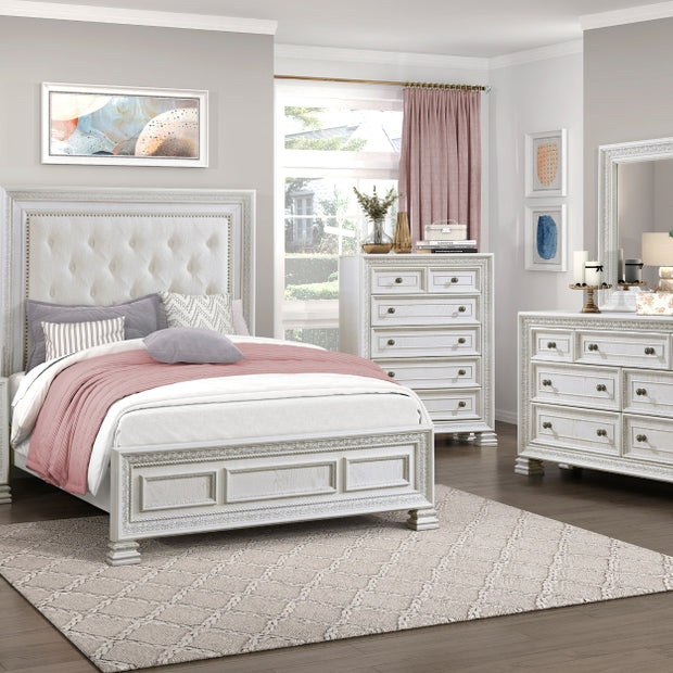 1596 Theodora White Bedroom Set