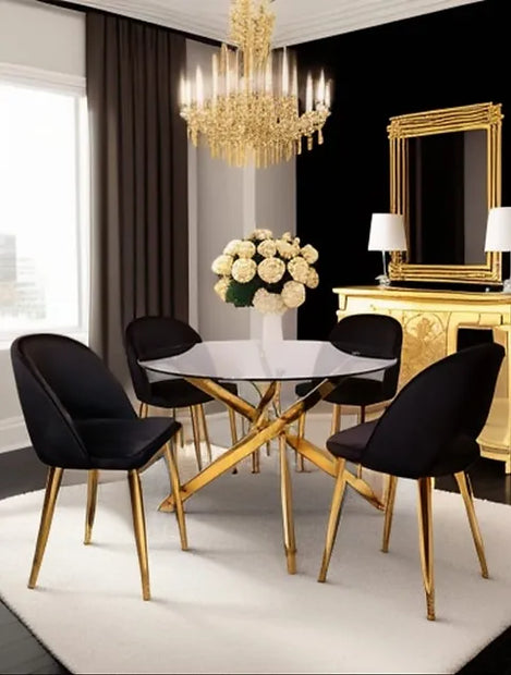 DT17003 Gold Dining Set