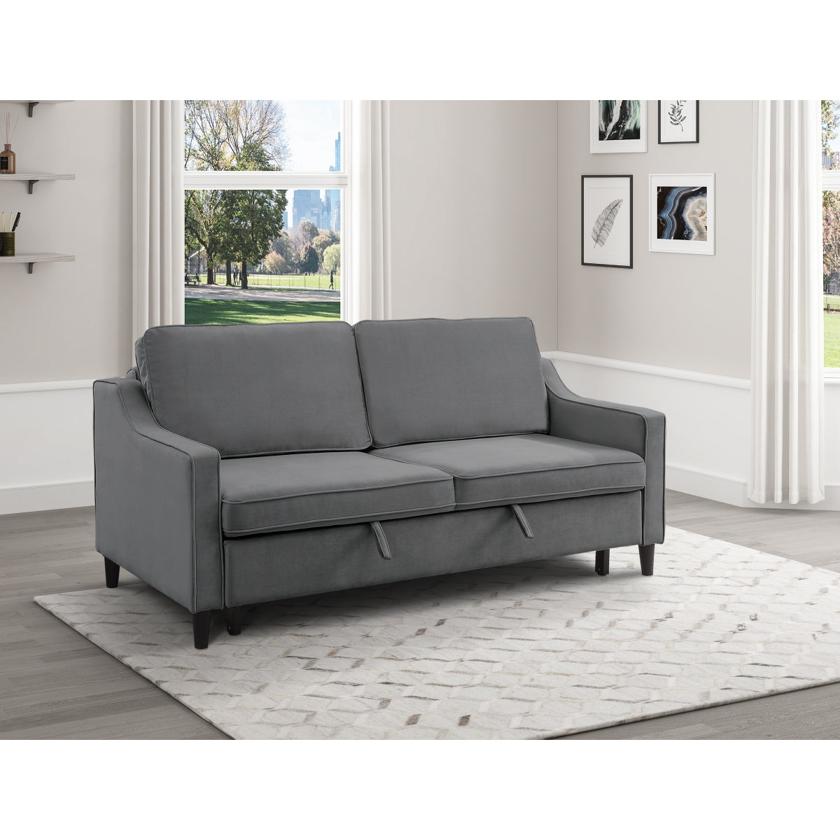 9428DG-3CL Grey Sleeper Sofa