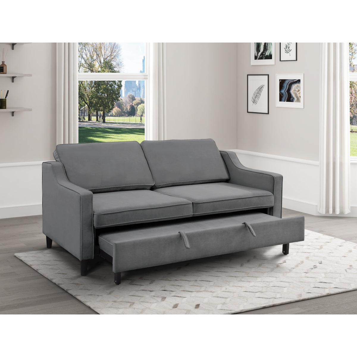 9428DG-3CL Grey Sleeper Sofa