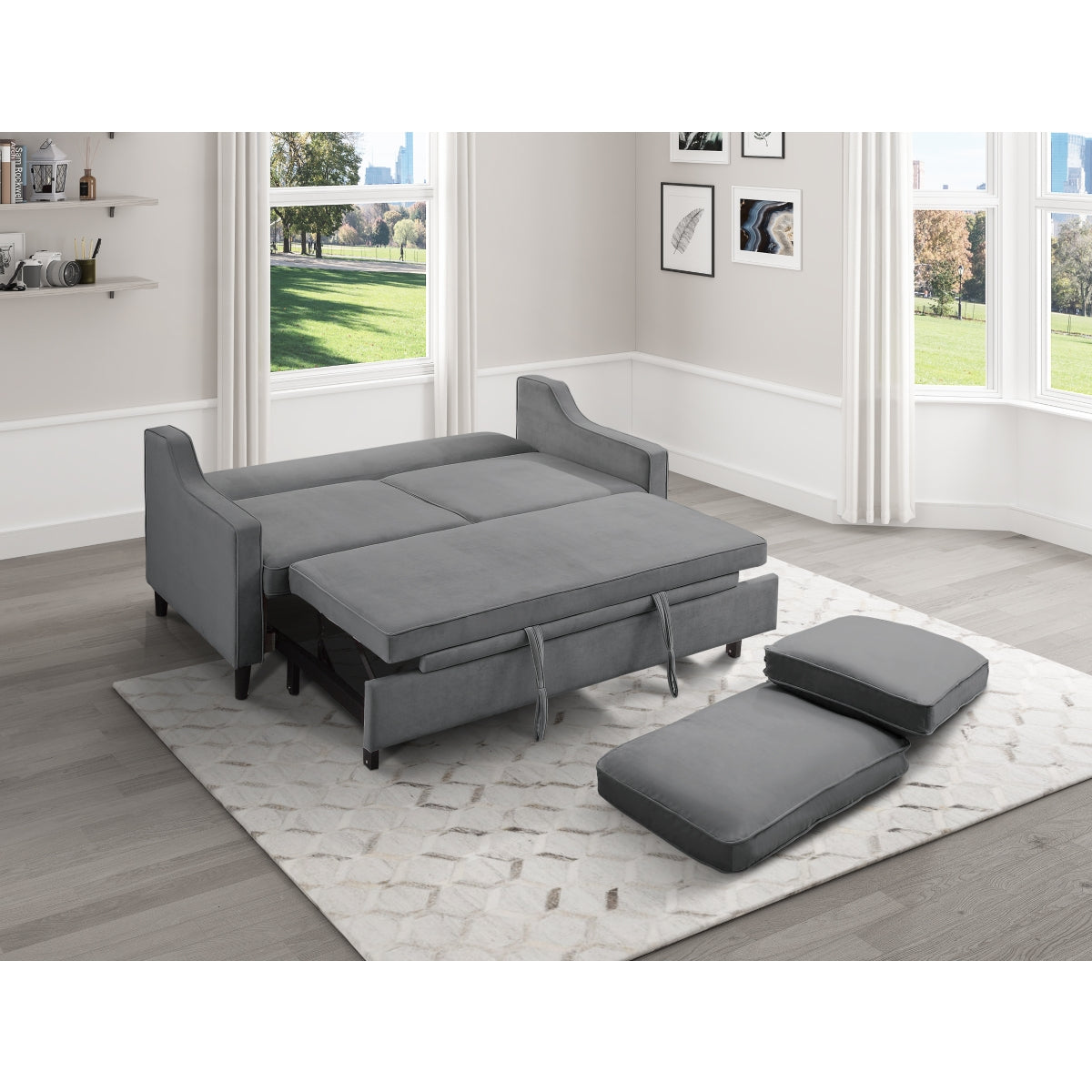 9428DG-3CL Grey Sleeper Sofa