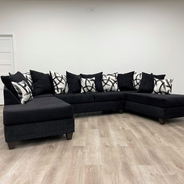 111 Black Sectional