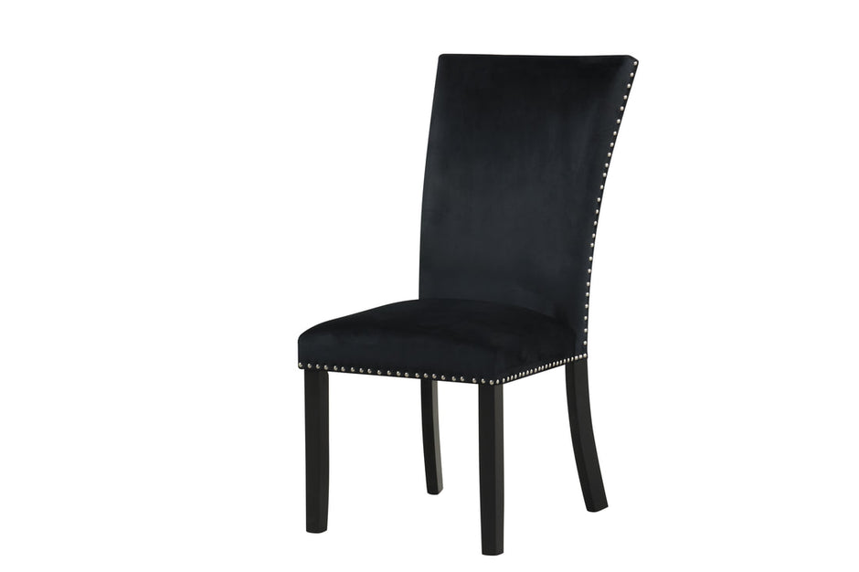 1220 Onyx FAUX MARBLE Black Dining Set