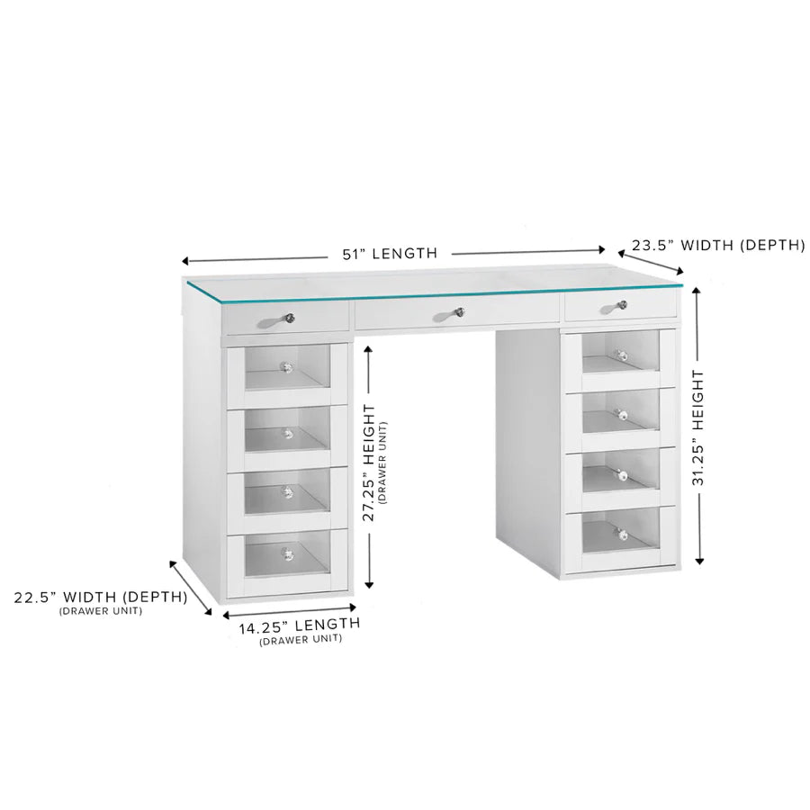 SlayStation Plus 2.0 Tabletop + Vanity Mirror + 4 Drawer Units Bundle