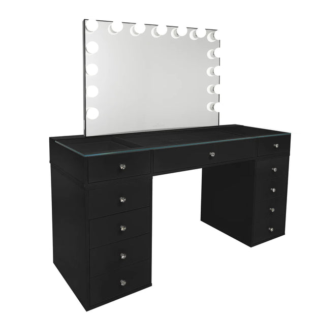 SlayStation Naomi Vanity Table + Vanity Mirror + 4 Drawer Units Bundle