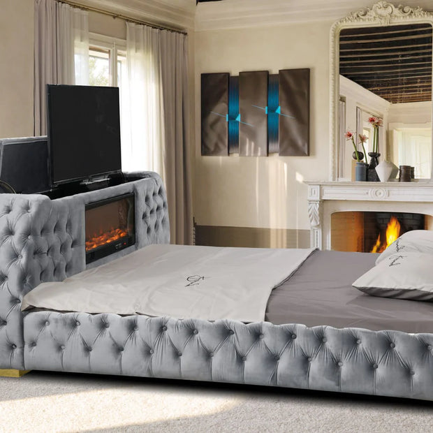 5115 Natalia Grey Bed
