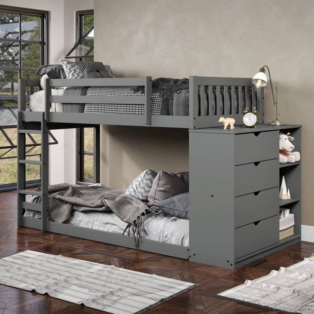 1600-TTDG Twin/Twin Misson Chest Bunkbed