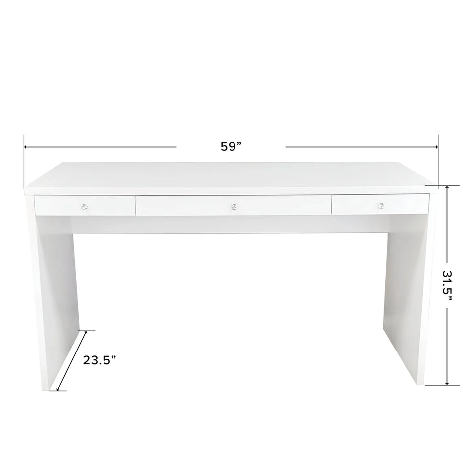 SlayStation Marie White Vanity Table