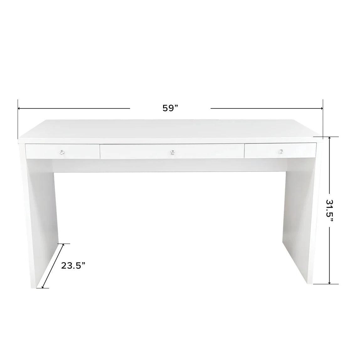 SlayStation Marie White Vanity Table