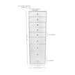 SlayStation Black 9 Drawer Makeup Vanity Storage Unit