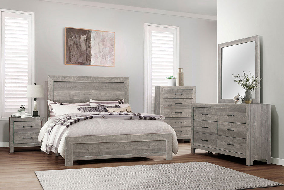 B6960 JUEGO DORMITORIO BATESON GRIS
