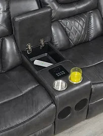 S2020 Party Time Grey Recliners Set