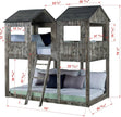 3225-TTRDW Grey Twin/Twin Tower Bunkbed