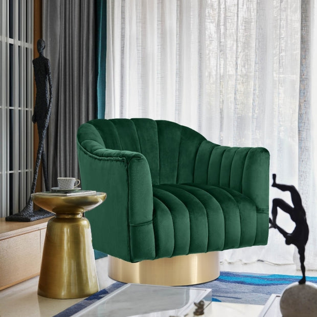 Farrah Velvet Swivel Chair