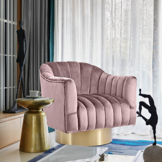 Farrah Velvet Swivel Chair
