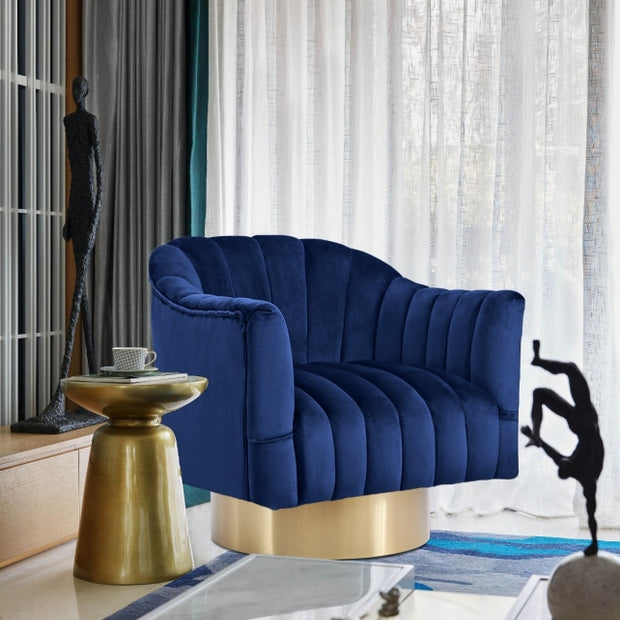 Farrah Velvet Swivel Chair