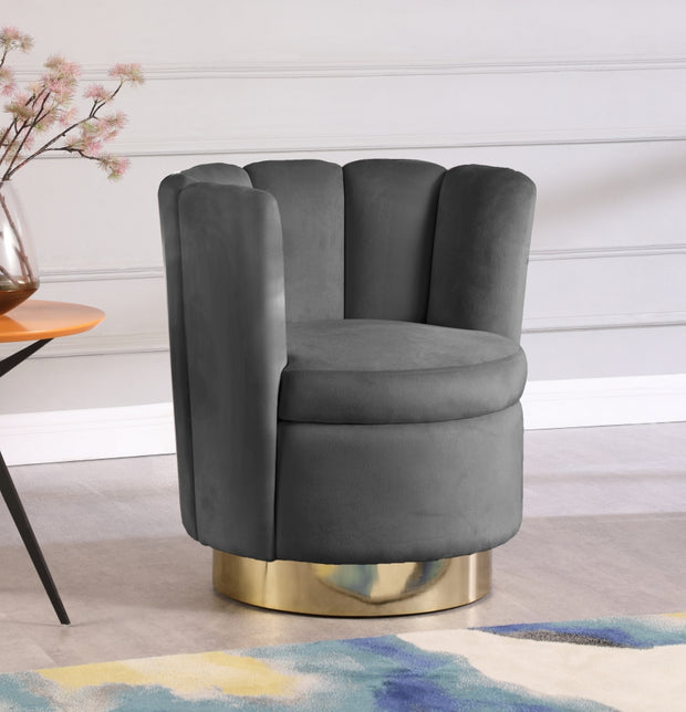 Lily Velvet Swivel Accent Chair