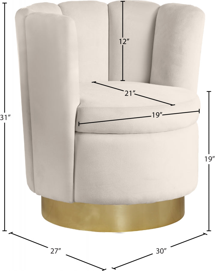 Lily Velvet Swivel Accent Chair