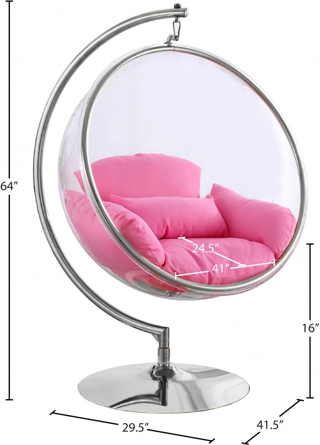 Luna Swing Bubble Silver Accent Chair