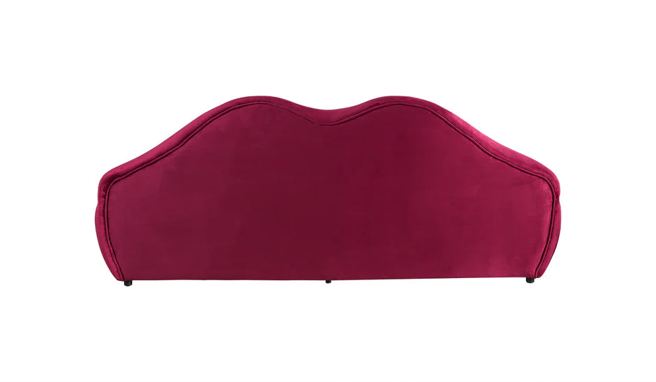 Lips Velvet Loveseat 81"