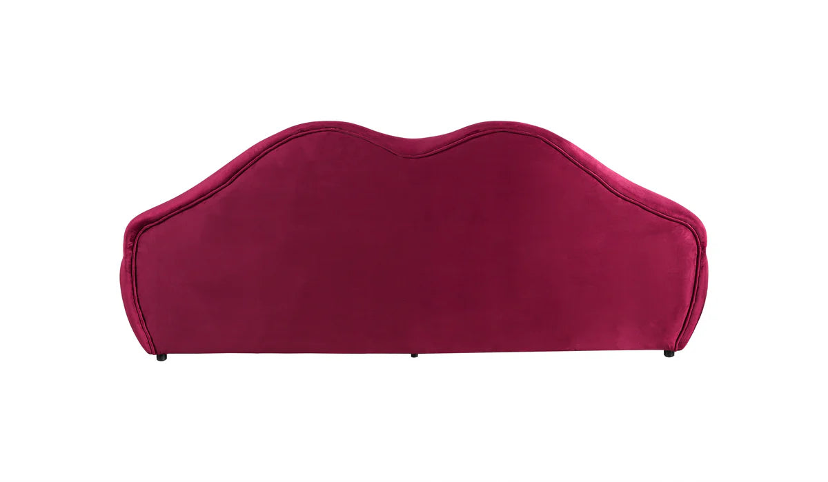 Lips Velvet Loveseat 81