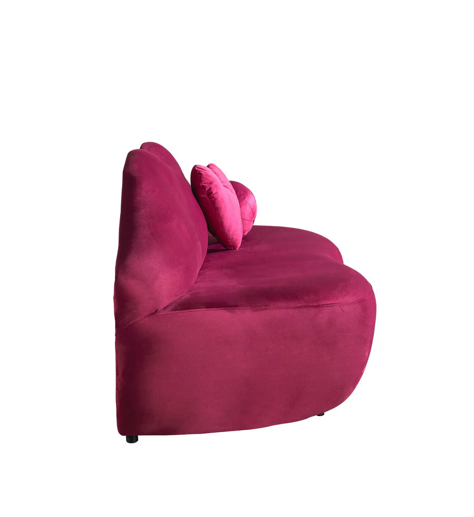 Lips Velvet Loveseat 81"