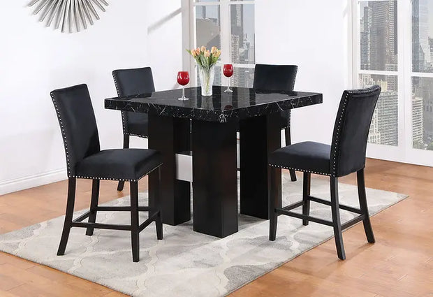 Camila Black Counter Height Set