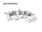 2019 Rose/Gold Pink Sectional Nailheads