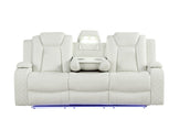 Luz White 3pc Recliners Set