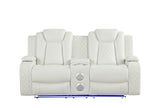 Luz White 3pc Recliners Set