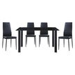 5538 Black Florian 7pc Dining Set
